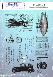 Grand Tour 1 A5 Red Rubber Stamp by Kay Halliwell-Sutton